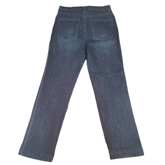 Gloria Vanderbilt Amanda Dark Washed Denim Blue Jeans Boot Cut - Size 8P - Picture 2 of 5